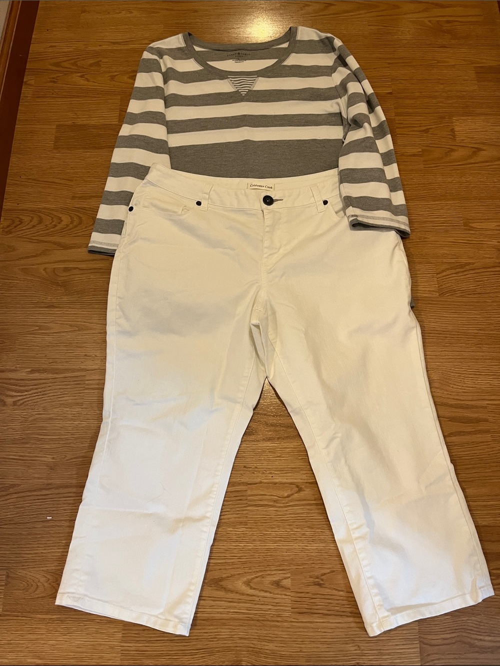 Coldwater Creek Women's White Jean Capris size 14P